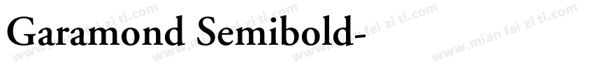 Garamond Semibold字体转换